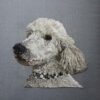 jung byun hand embroidery portfolio Silk shading Animal "Happy"