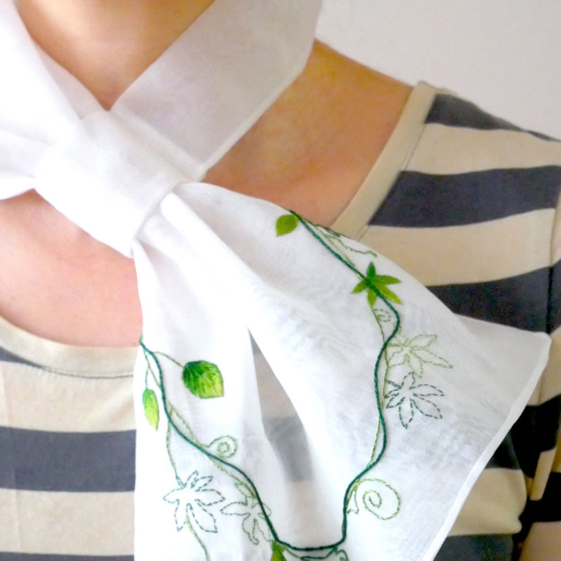 HAND EMBROIDERY ON SILK SCARF workshop