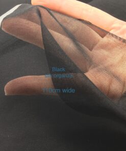 silk organza- black